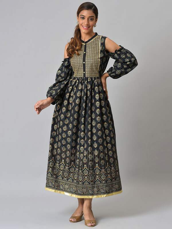 Girls Megenta Cotton Pine Tree Long Gown – Shivangi - Pattu pavadai & Half  Saree Shop