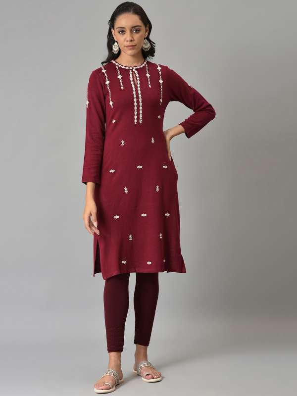 W acrylic kurtas sales