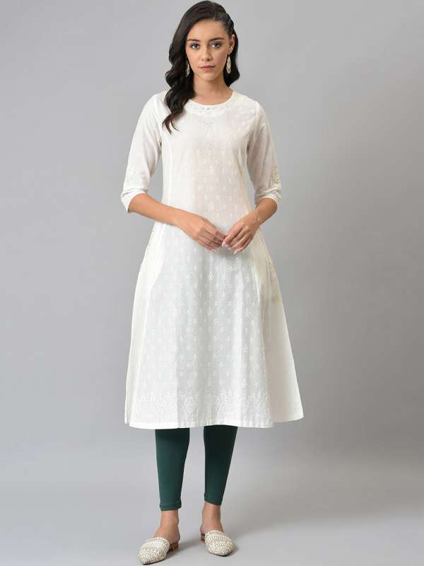 White color clearance kurtis online