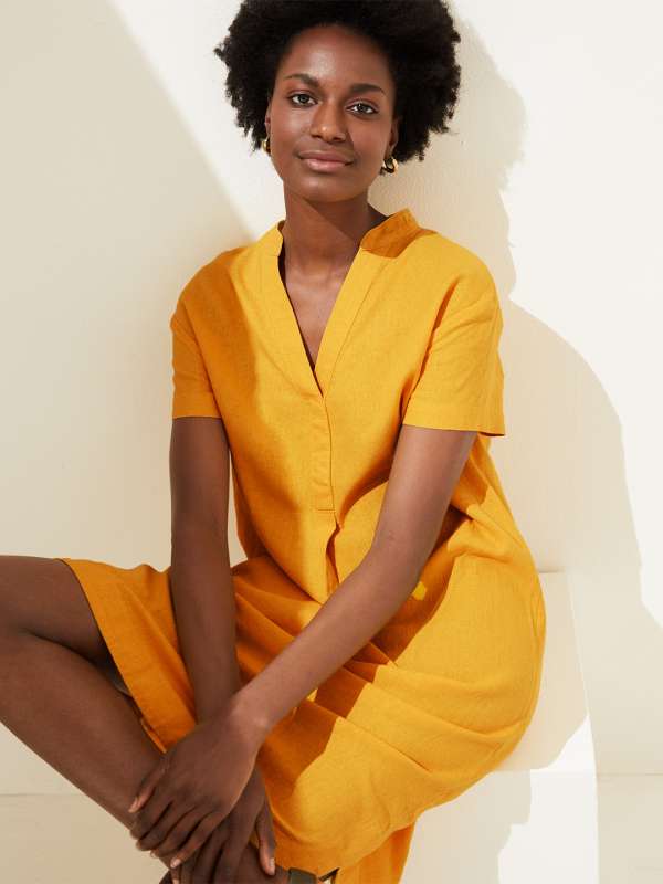 Mark and spencer yellow dress shop