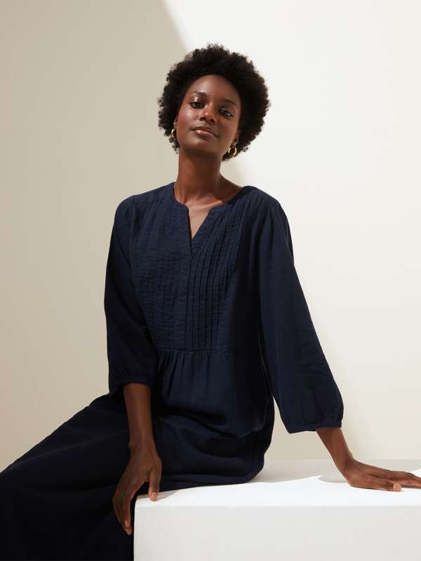 Marks and discount spencer navy dress
