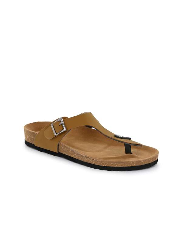 Shences tan shop leather slippers