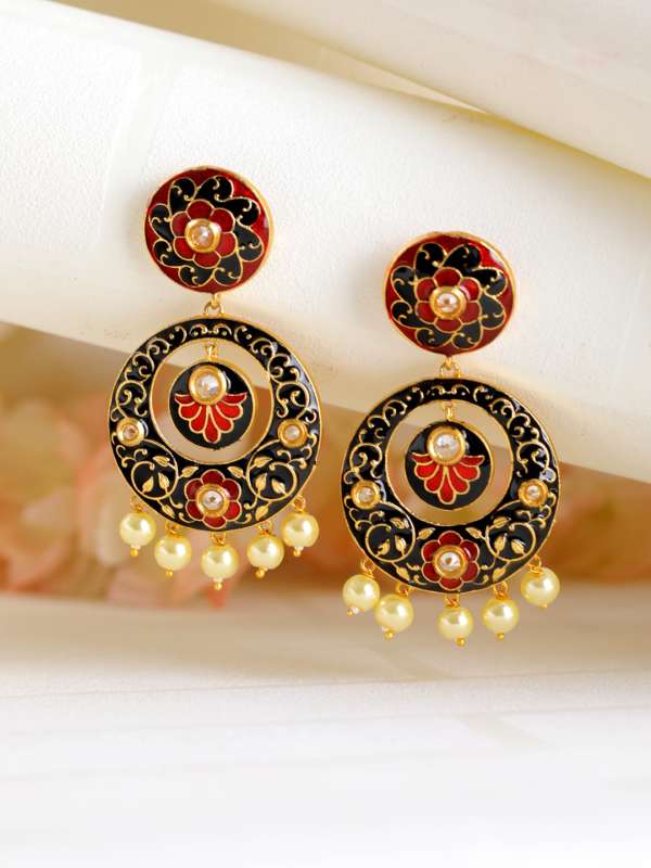 Meenakari shop earrings myntra