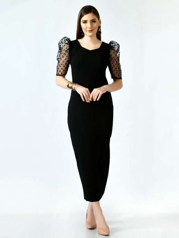 A-line net dress #on myntra  Black net dress, Black dresses online, Summer  maxi dress