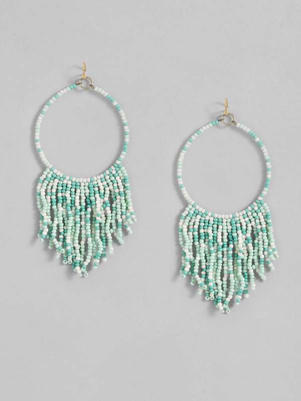 Sea green earrings online cheap
