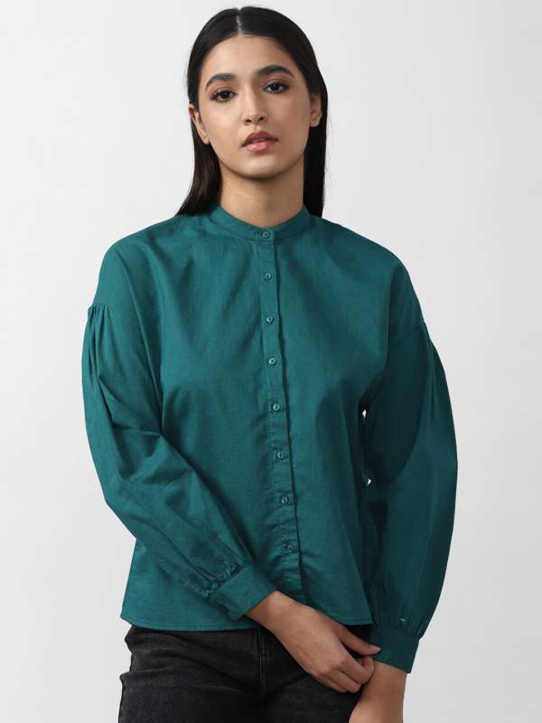 Van Heusen Women Chinese Collar Shirts Buy Van Heusen Women