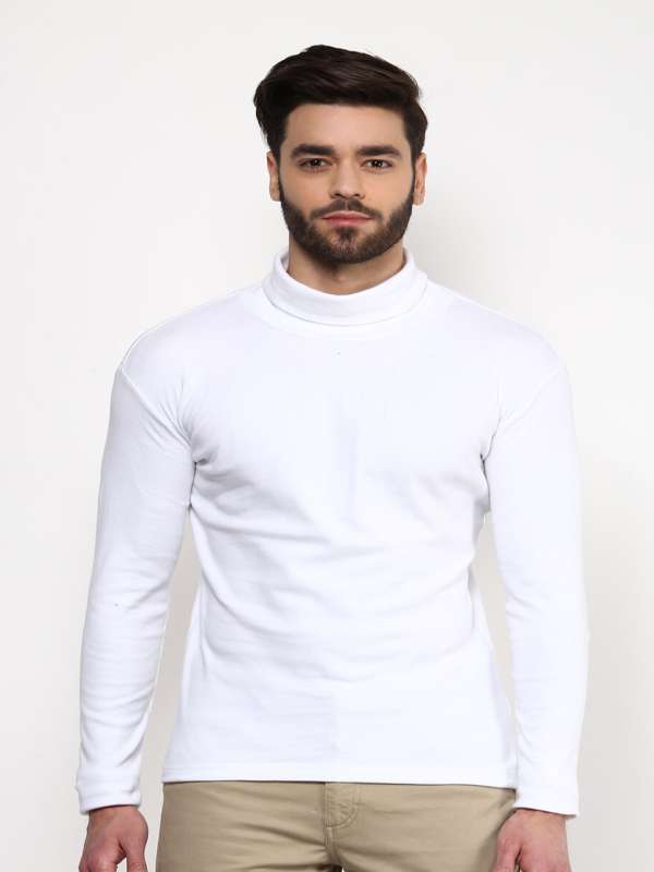 White Long Sleeve Turtle Neck Crop Top  Cropped white shirt, White  turtleneck shirt, White long sleeve shirt