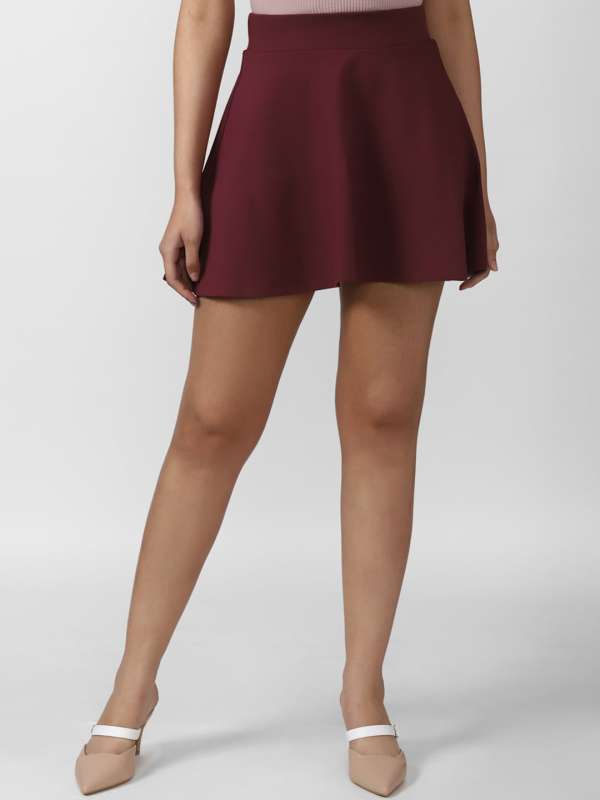 Forever 21 Maroon Skirts Buy Forever 21 Maroon Skirts online in India