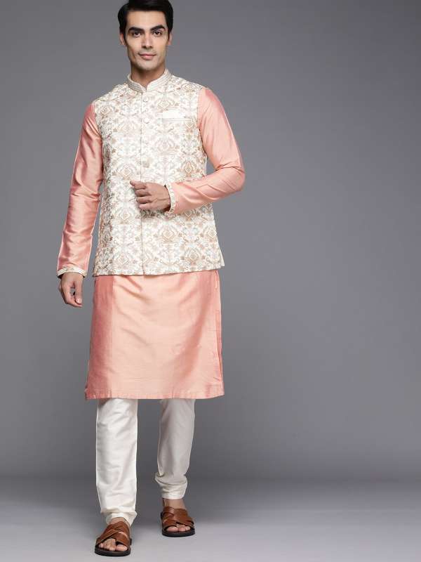 Manyavar kurta pajama with jacket price clearance