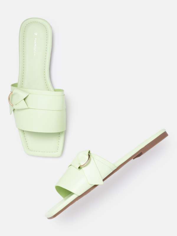 Mint green flat discount sandals