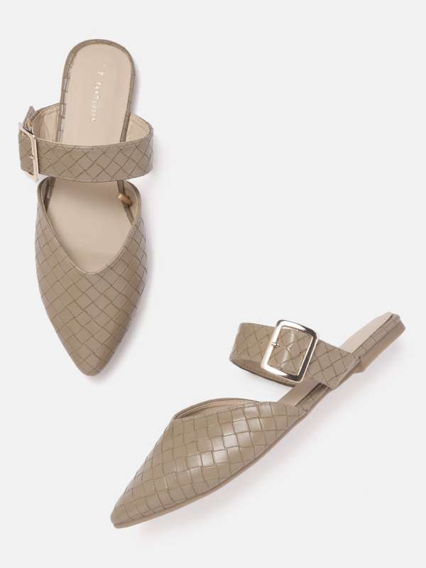 Basket weave mules on sale