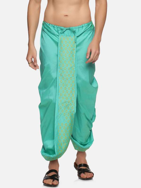Green dhoti pants top