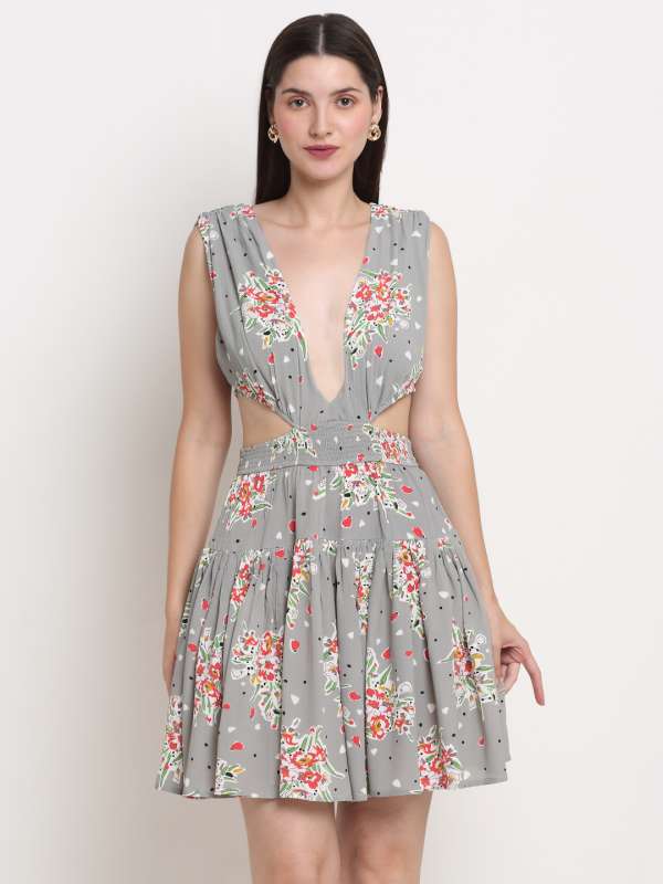 Grey and red store dress