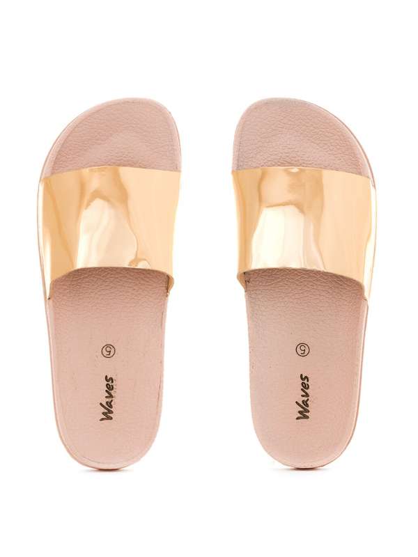 White and outlet rose gold sliders