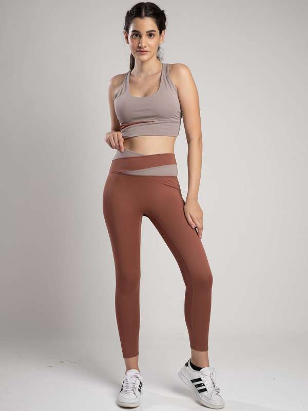 NIKE Solid Women Brown Tights - Buy NIKE Solid Women Brown Tights Online at  Best Prices in India