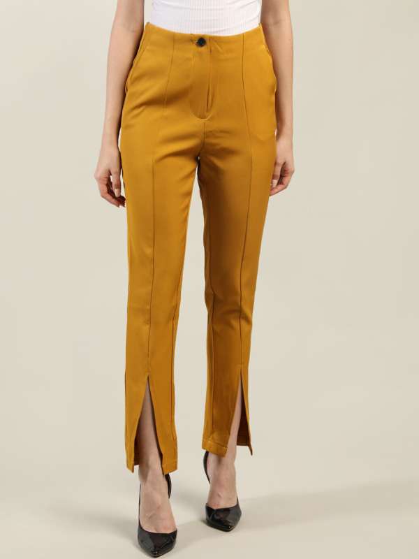 STYLE PREZONE Slim Fit Women Yellow Trousers  Buy STYLE PREZONE Slim Fit  Women Yellow Trousers Online at Best Prices in India  Flipkartcom