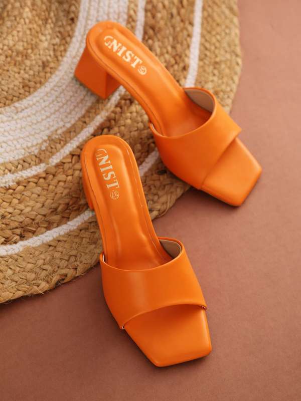 Orange best sale platform sandals