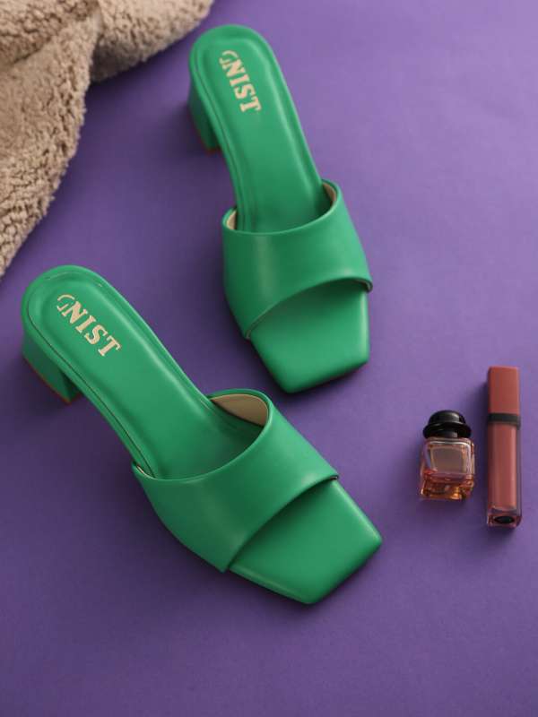 Green sandals sales