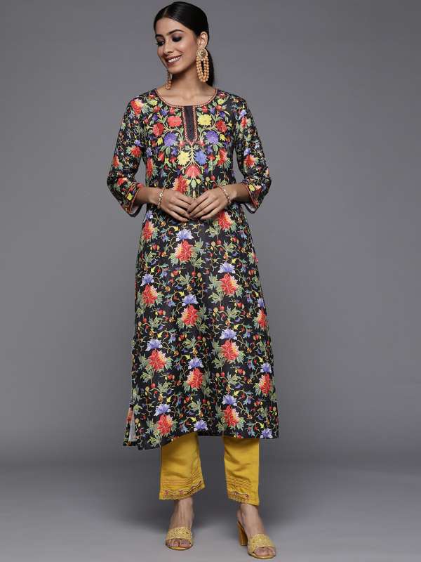 Black Women Winter Wear Kurtas Buy Black Women Winter Wear