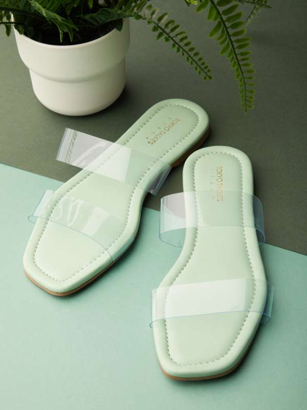 Transparent sales flat shoes