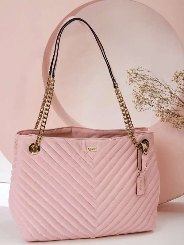Pink Quilted Handbag Buy Pink Quilted Handbag online in India