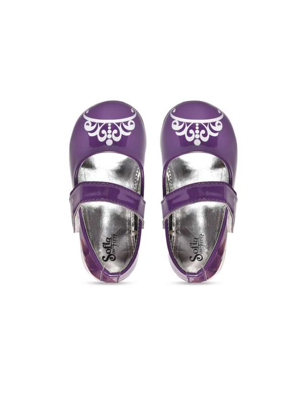 Purple flower girl shoes store
