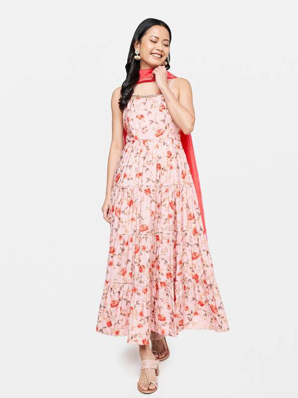 Pink Women Maxi Dresses Global Desi Bossini Buy Pink Women Maxi