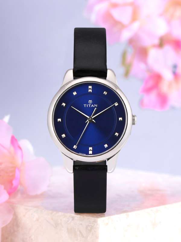 Titan Quartz Multifunction Blue Dial Leather Strap Watch for Men