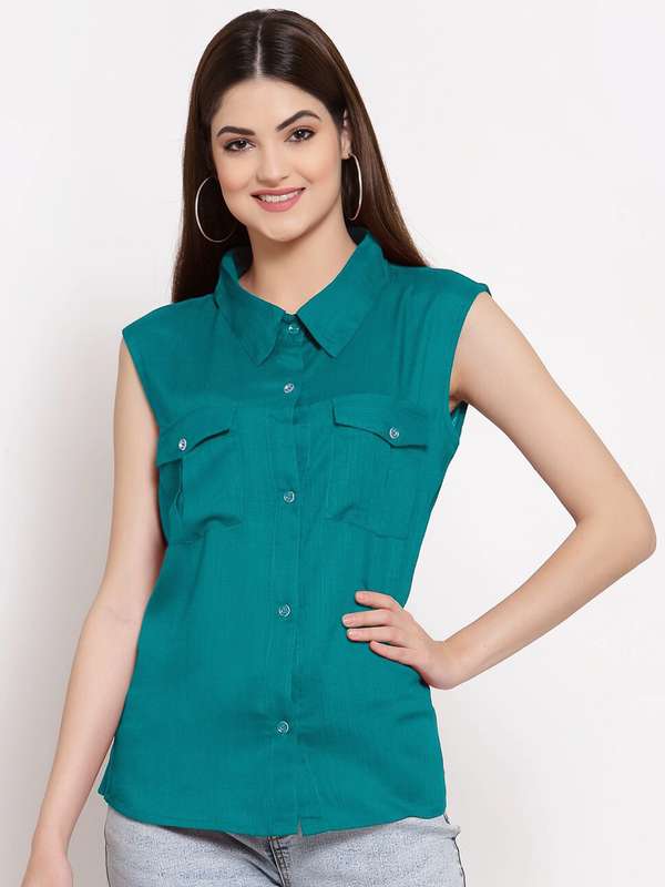 Pale green shirt women's Clearance