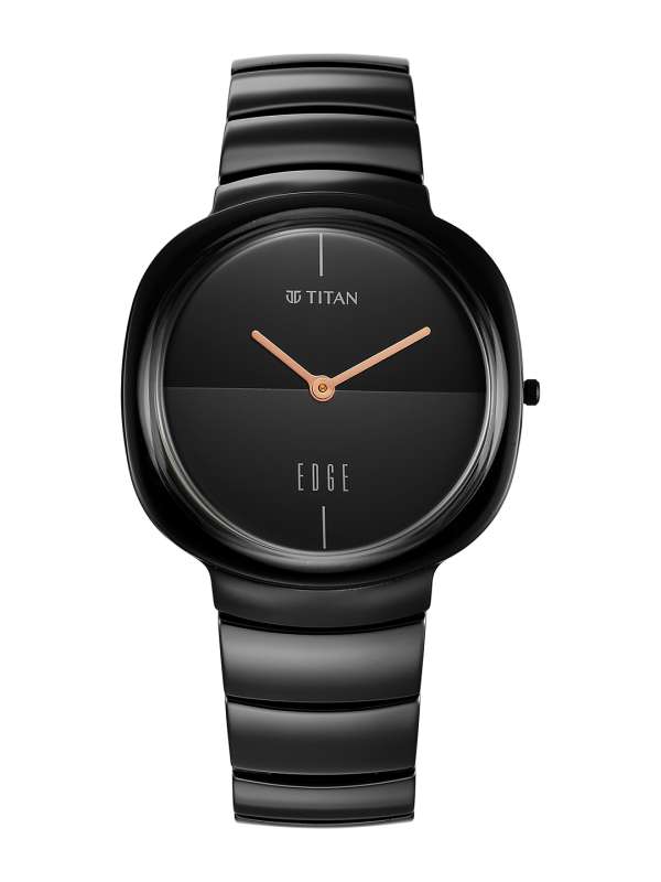 Titan black ceramic watch on sale