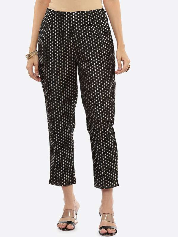  YOLAI Womens Polka Dots Printed Trousers Wide Leg Yoga