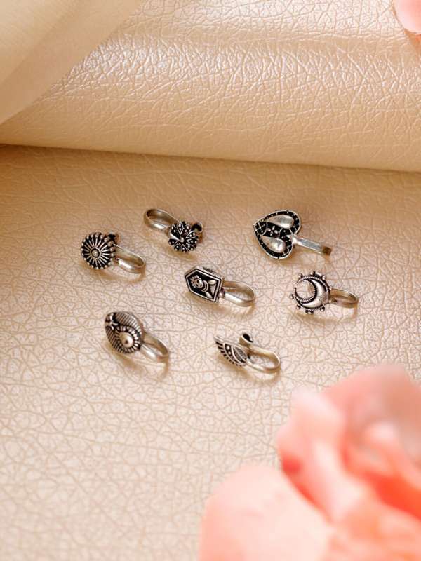 Silver nose pin price store