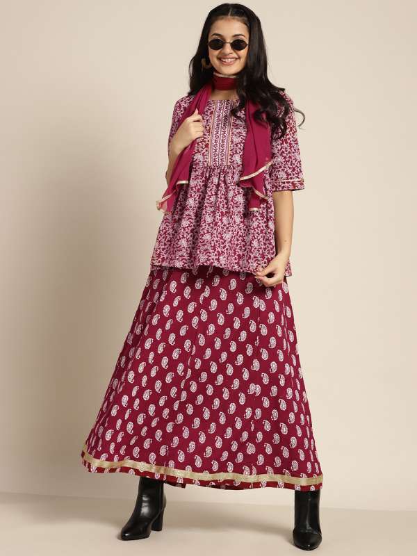 Net Cotton Lehenga Choli Buy Net Cotton Lehenga Choli online in
