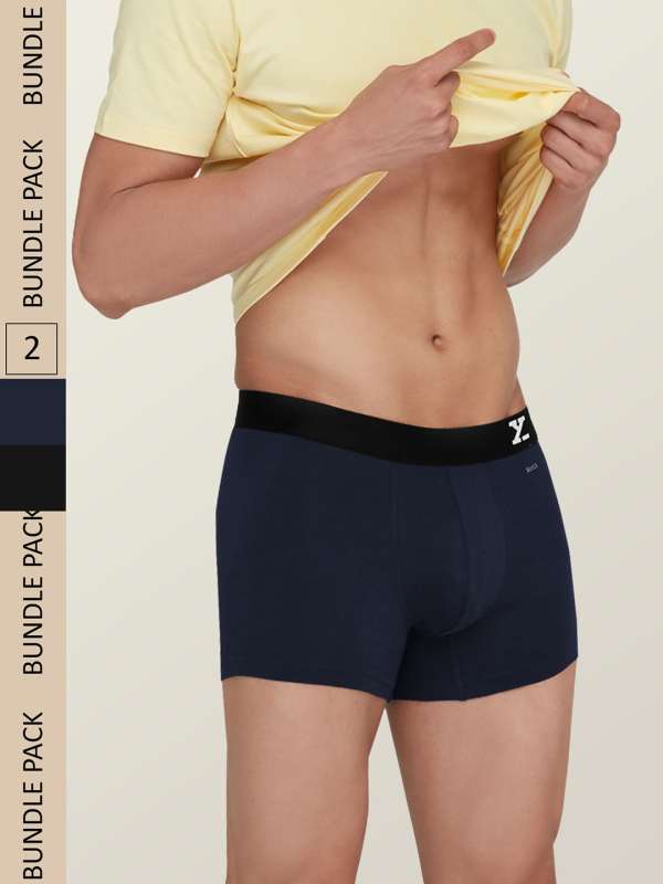 Vince Camuto Men's Cotton Stretch Trunk Underwear Multi-Pack, 3Pk  Navy/Madras Plaid/Grey, Small in Dubai - UAE