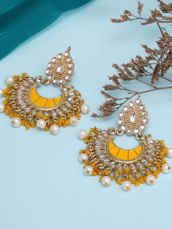 Women Yellow Earrings Buy Women Yellow Earrings online in India