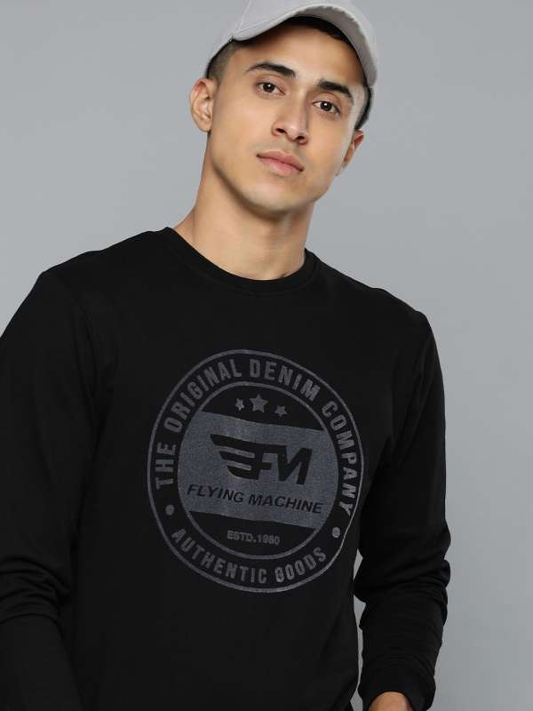 Flying Machine Black Sweatshirts Buy Flying Machine Black