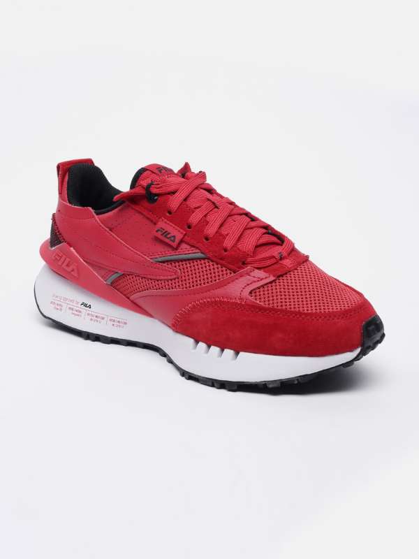 Fila red trainers on sale