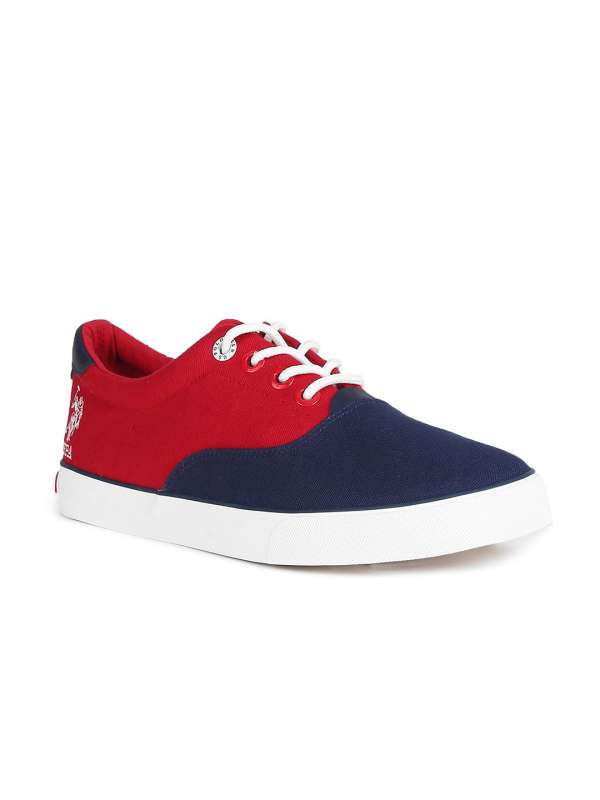 Us polo hot sale red sneakers