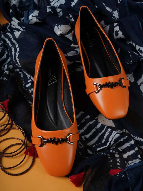 Orange hot sale flat shoes