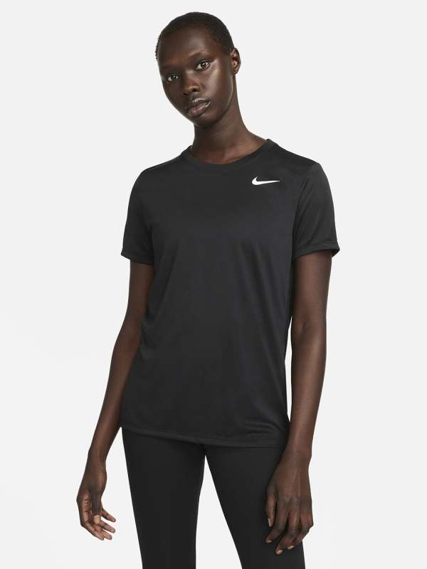 Nike black shirt womens sale