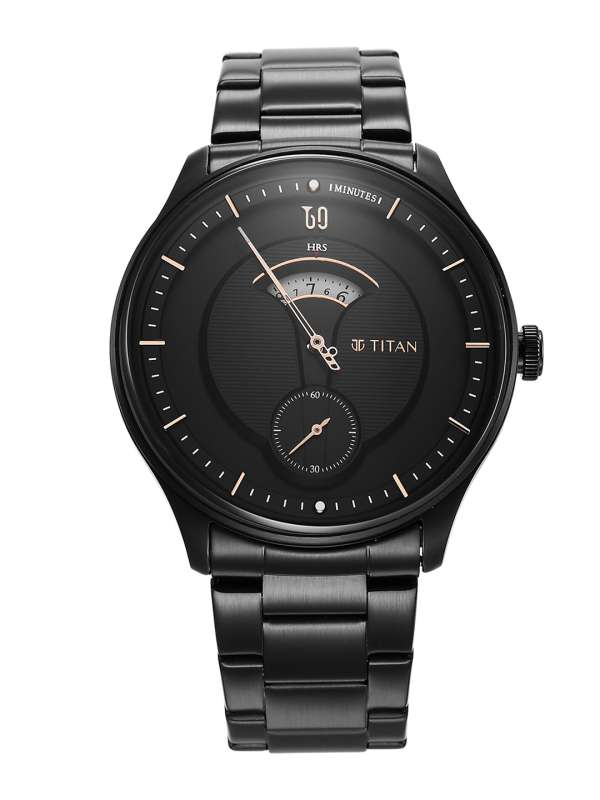 Titan black watch price 2025