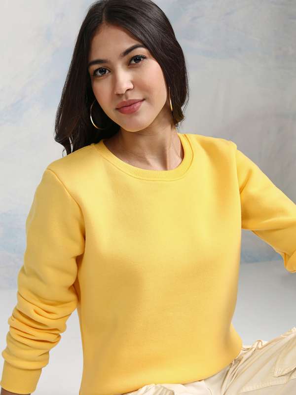 Yellow Sweatshirt Buy Yellow Sweatshirt online in India