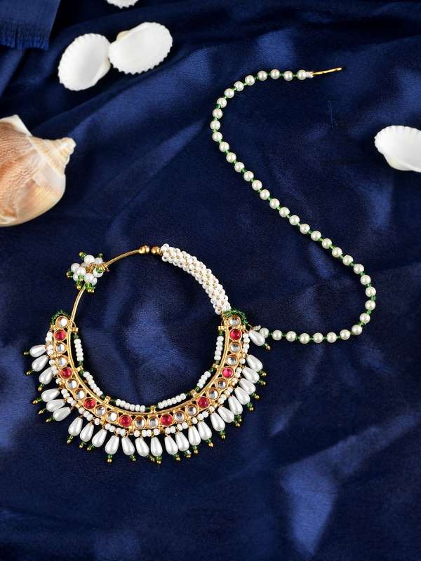 Meenakari nose best sale pin