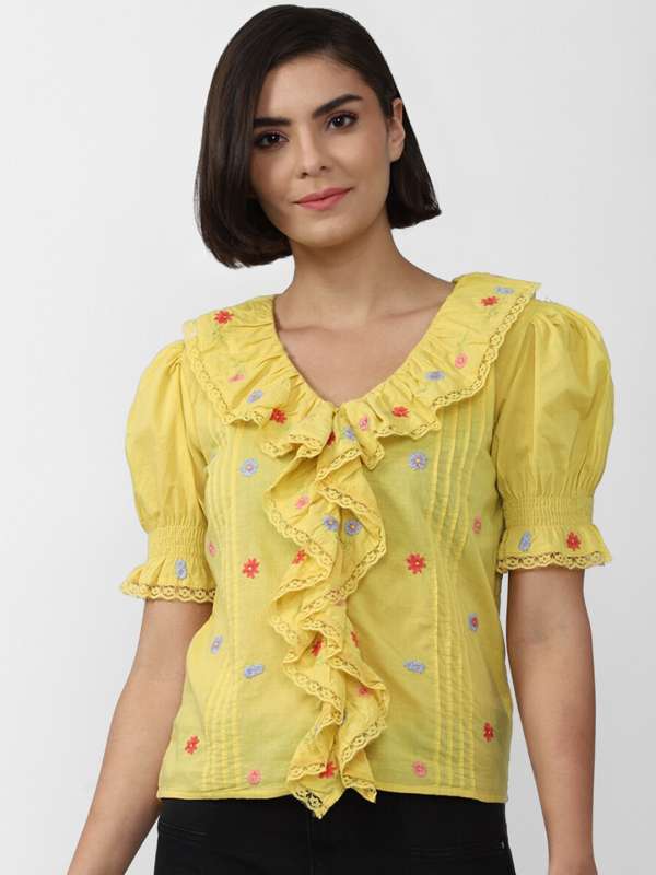 Forever 21 Yellow Tops Buy Forever 21 Yellow Tops online in India