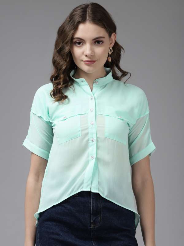 Mint green shop womens tops