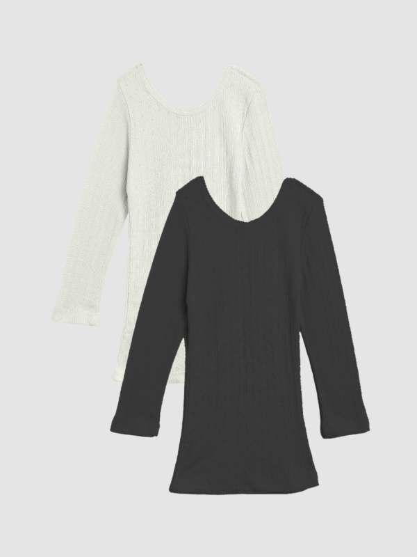 Buy White & Black Thermal Wear for Women by Kanvin Online