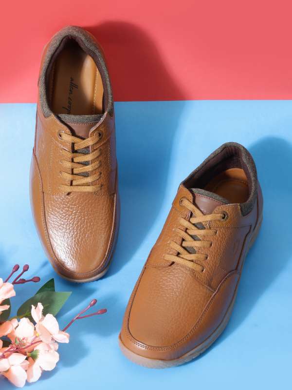 Tan Men Casual Shoes Carlton London Allen Cooper Buy Tan Men