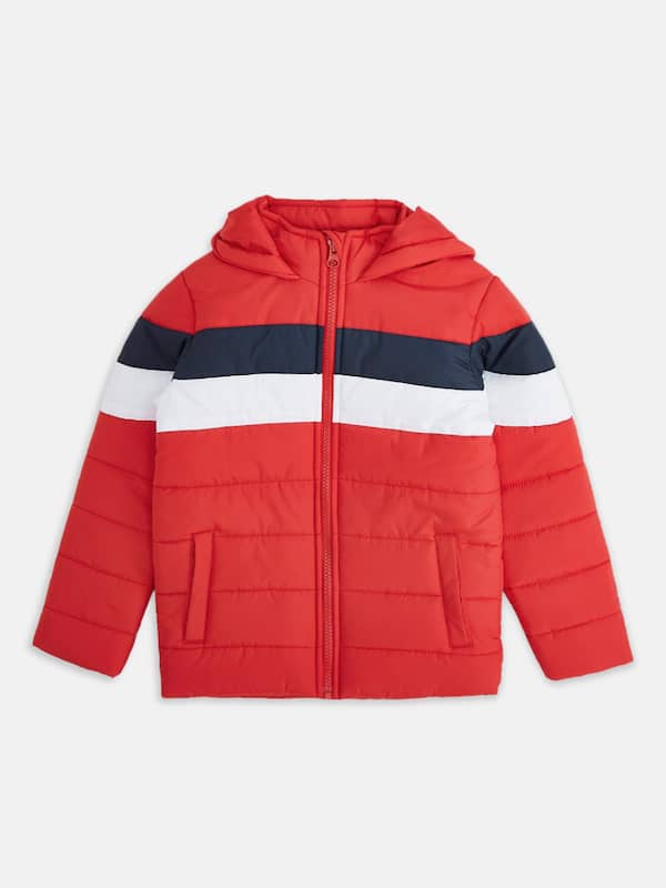 GULLIVER Boy Waterproof Jacket Red Hooded Winter Jacket Kids 3-8 Years 