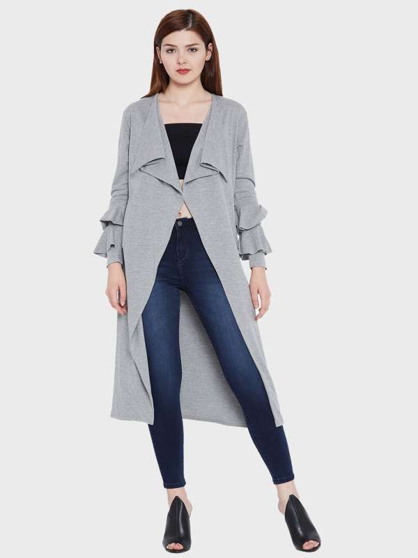 Hypernation Grey Melange Solid Shrug 5856175.htm Buy Hypernation
