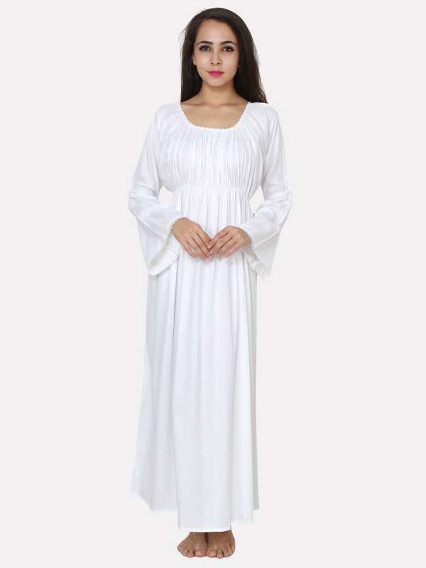 Cotton maxi nighty nightgown full sleeve